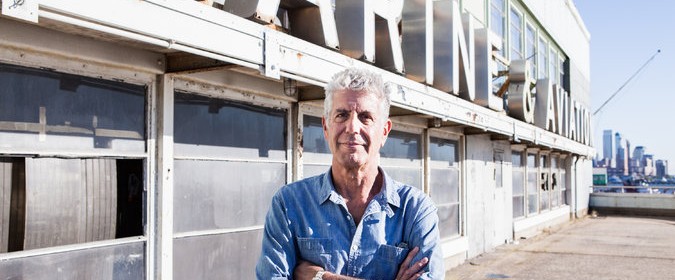 źródło: Anthony Bourdain on the site of his planned megamarket for international cuisine. Credit Alex Welsh for The New York Times